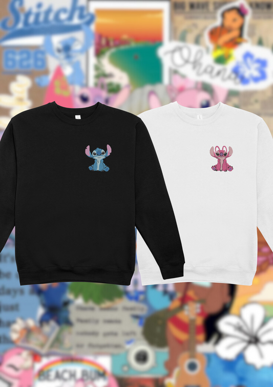 Pack Sudadera Angel y Stitch