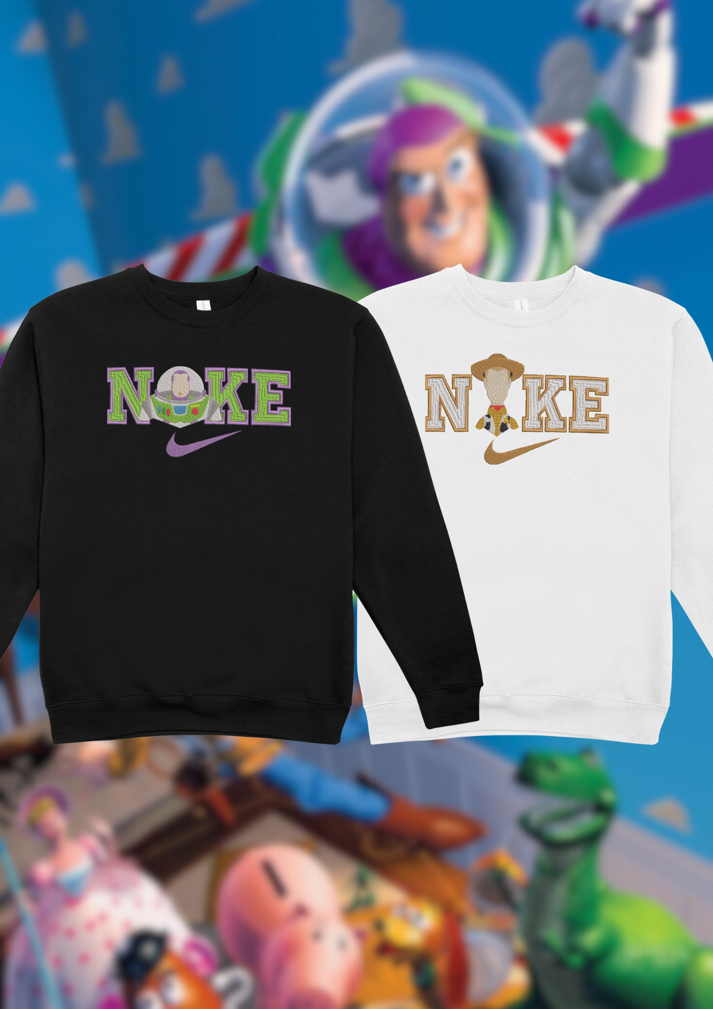 Pack Sudadera N*KE Buzz LIghtyear y Woody