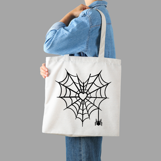 Tote bag spider corazón