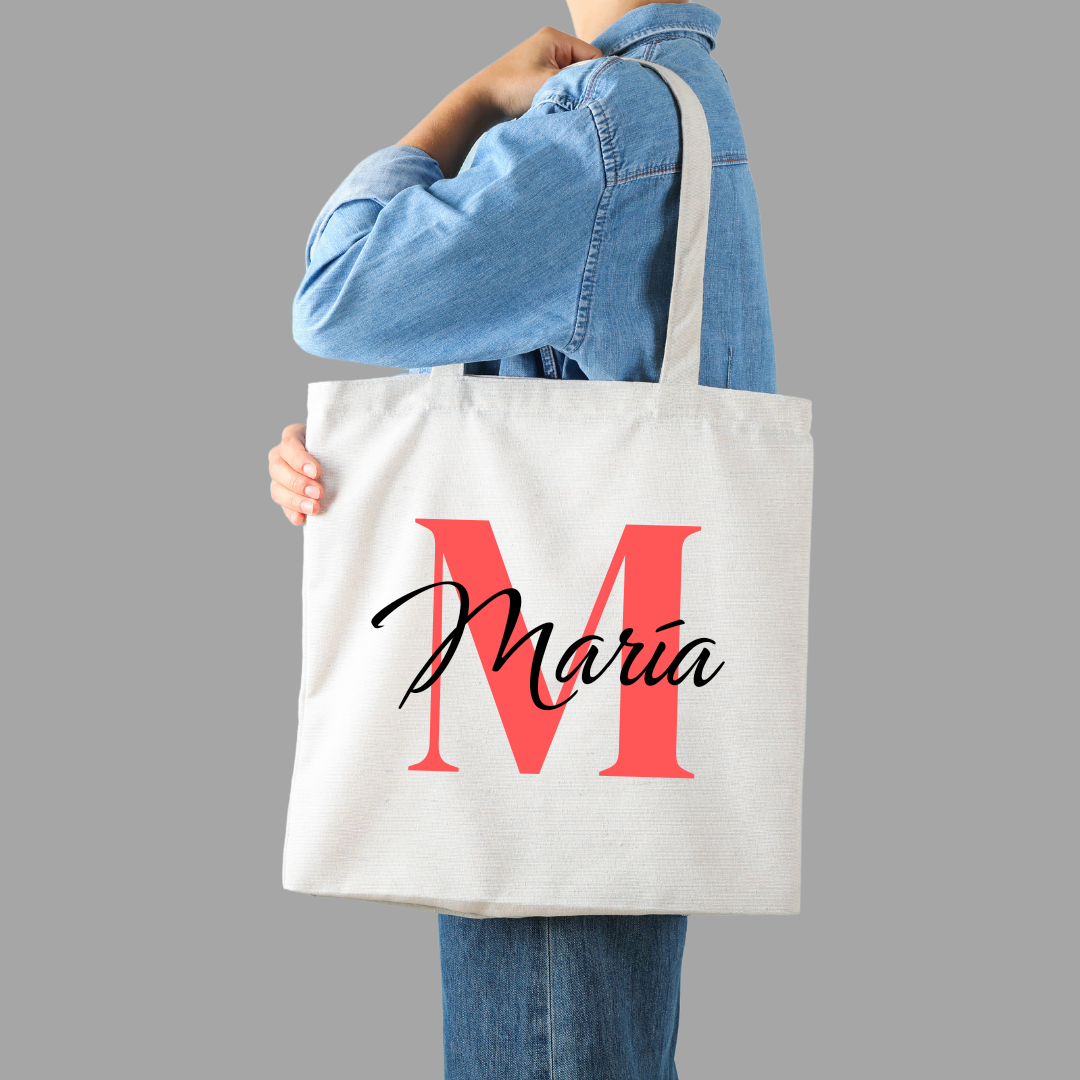 Tote bag inicial + nombre